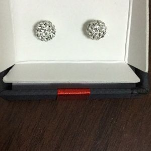 Sterling Silver  stud crystal earrings